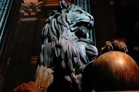 Madrid, Spain; January 6th 2019: Congress of Deputies illuminated at nightのeditorial素材