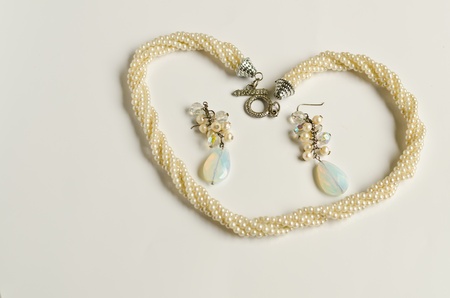 A set of pearl necklace の写真素材