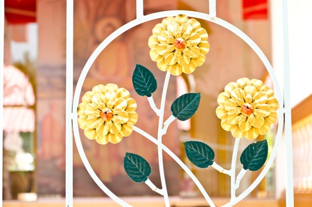 Curve steel fenceの写真素材