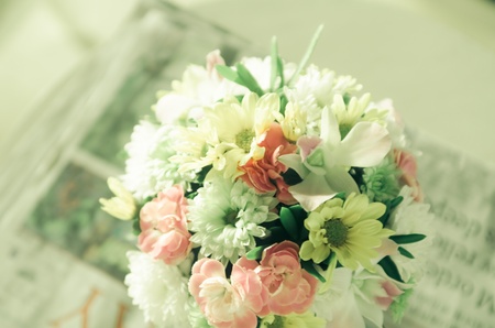 A bouguet of vintage flowersの写真素材