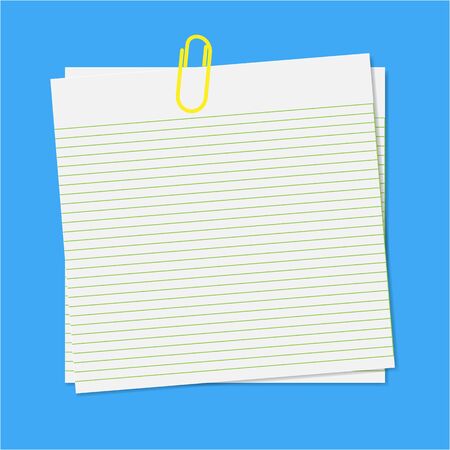 Paper note with clip のイラスト素材