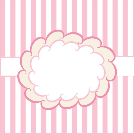 design template on pink and white background のイラスト素材