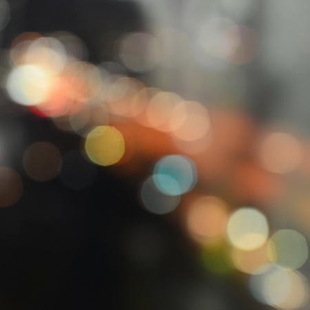 Photo of bokeh lights on black background 
