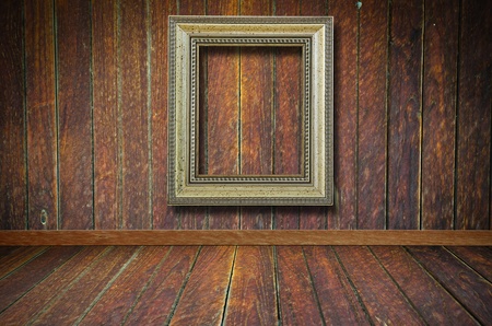 Retro frame over grunge wallpaper with vignette