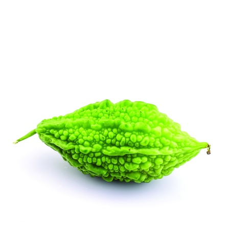 Bitter melon isolated on white background の写真素材
