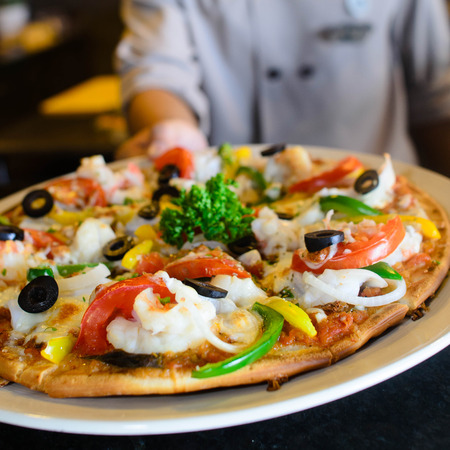 Take out pizzaの写真素材