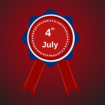 Happy independence day United States of America, 4th of July card with labelのイラスト素材