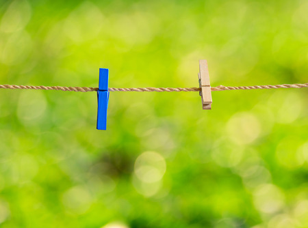 Clothes pegs with clipping path.の写真素材