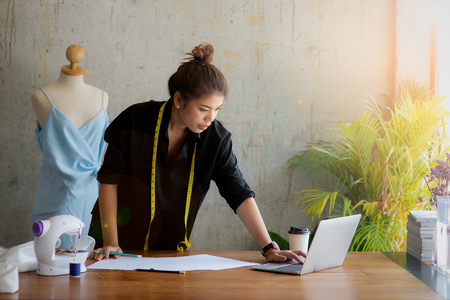 Fashion designer working for freelance or small business.の写真素材