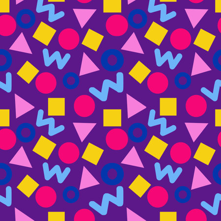 Abstract colorful  shape seamless pattern background.のイラスト素材