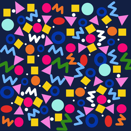 Abstract colorful shape seamless pattern background.のイラスト素材