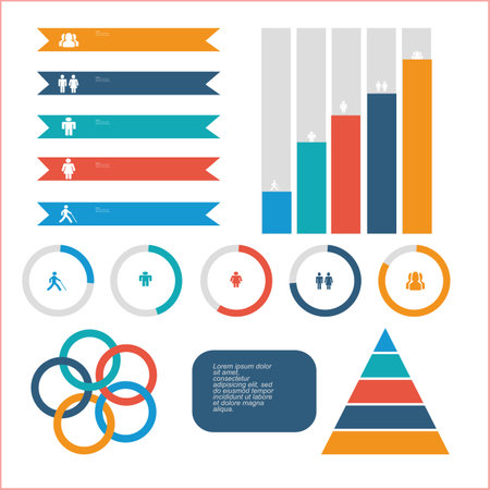 Citizens infographics chart bars design.のイラスト素材