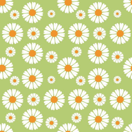 Flower heads seamless pattern backgroundのイラスト素材