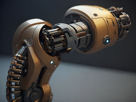 Robot arm made of artificial intelligence. Future technology concept. 3D Renderingの素材