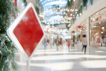 Blurred image of shopping mall and bokeh background with bokeh.の素材