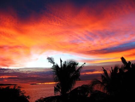 vivid skyの写真素材