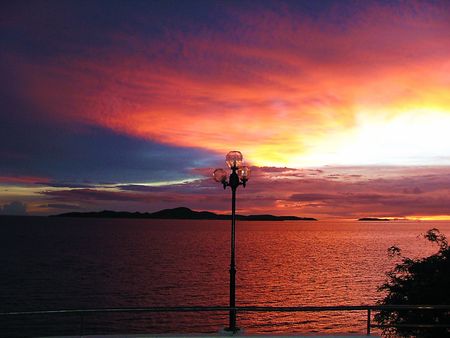 vivid and colorful skyの写真素材