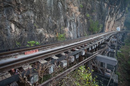 Old railway on the cliff