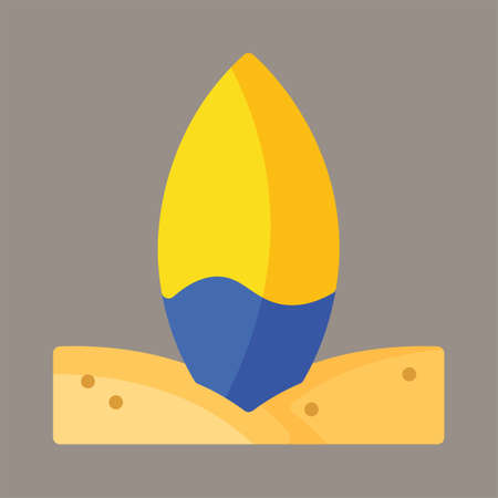 Surfboard icon or logo illustration vector graphic with gray background. Perfect use for ui, website, pattern, design, etc.のイラスト素材