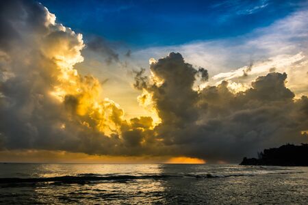 The sun rises. Songkhla.の写真素材