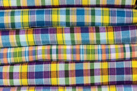 Hand woven into the fabric of local Songkhla.の写真素材