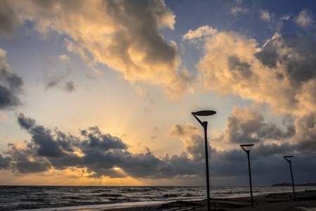 The seaside and Songkhla Samila beach morning.の写真素材
