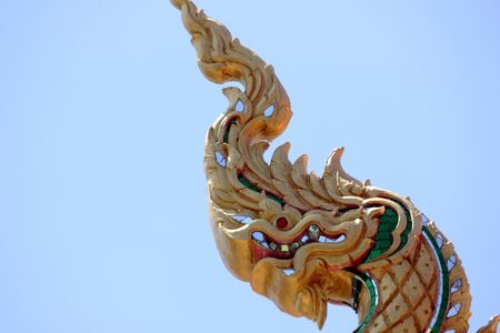 Naga sculpture Arts format see Thailand as many as various construction and measurement about Buddhismの写真素材