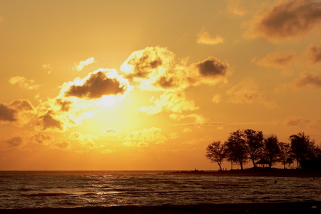 Sunrise The Gulf of Thailand songkhlaの写真素材