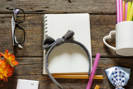 Articles for adults , women and decoration on woodの写真素材