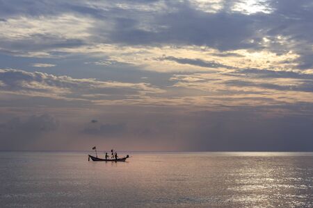 Fisherman's life near the coastの写真素材