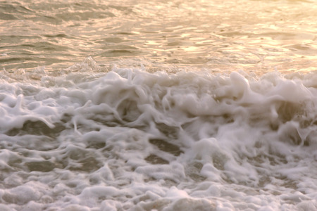 The beauty of the sea and the waves reflecting from the sun