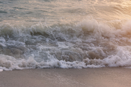 The beauty of the sea and the waves reflecting from the sun