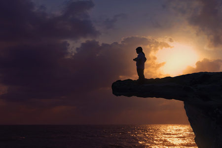 Illustration silhouette photograph and Landscape sky colorの写真素材