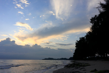 Beautiful nature landscape pictures at sunriseの写真素材