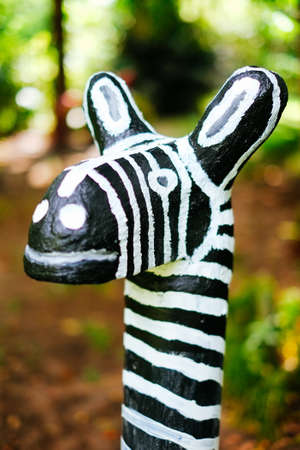 Small animal statue in the children's playgroundの写真素材