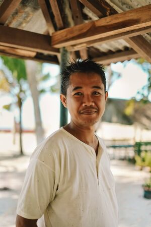 Middle-aged farmer in Asian provinceの写真素材