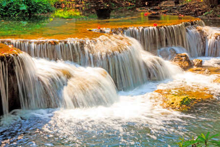 beautiful waterfall in thailandの写真素材