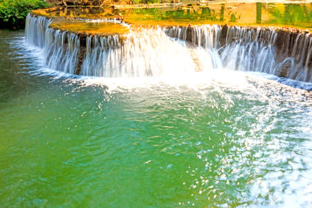beautiful waterfall in thailandの写真素材
