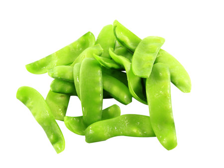 Peas on white blackground.の写真素材