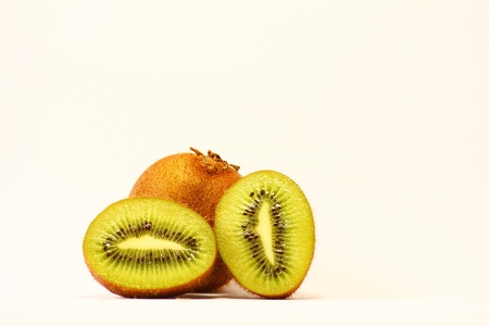 Fresh pieces of kiwi fruitの写真素材