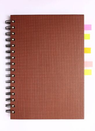 Brown notebook with notepad indexの写真素材