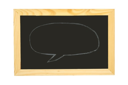 Blackboard with blank for any messageの写真素材