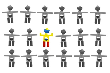 Winner of color doll wood toyの写真素材