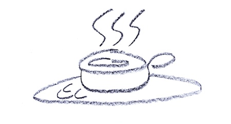 hand draw sketch of coffee cupの写真素材