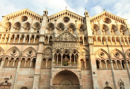 Catherdal in Ferrara, Italy
