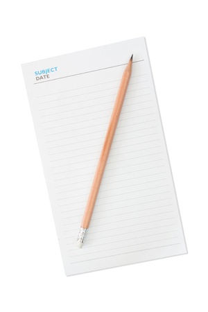 Pencil and blank notepadの写真素材