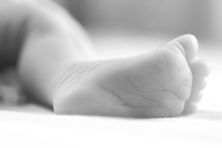 New born baby foot
