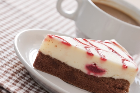 Strawberry cheese cakeの写真素材