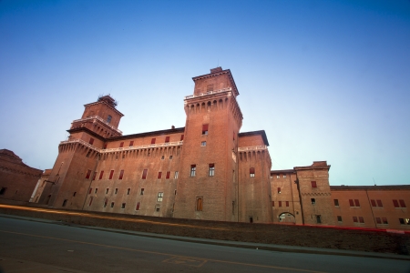 Castello Estense castle in Ferrara, Italyのeditorial素材