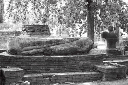 Ruin buddha statueの写真素材